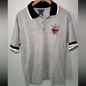 Golf Shirt Dads Club Men’s Large Gray Collared Button Up Fruit Of The Loom